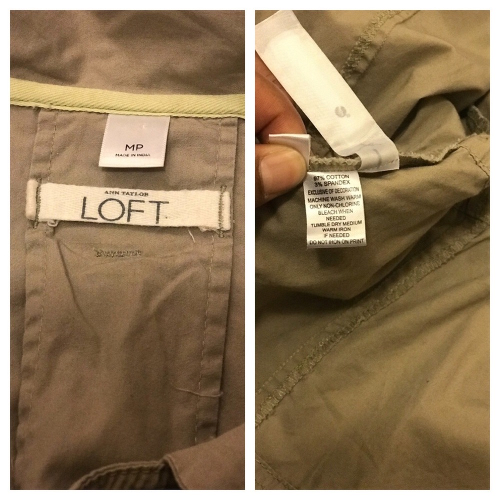 ANN TAYLOR LOFT TAN UTILITY JACKET SIZE MP - Picture 7 of 7